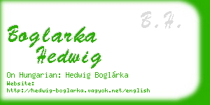 boglarka hedwig business card